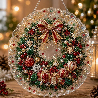 🎅Christmas Pre Sale 60% OFF!!🎄Christmas Pearl Diamond Art Hanging Ornament Kit | Resistant Non-Fading Pearl Beads DIY Handmade Holiday Hanging Decor 🎅💎