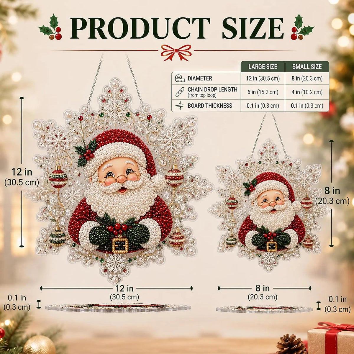 Christmas Pearl Diamond Painting Suncatcher Kit
