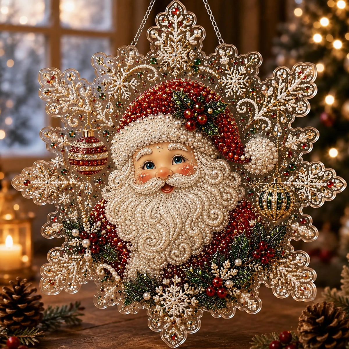 Christmas Pearl Diamond Painting Suncatcher Kit