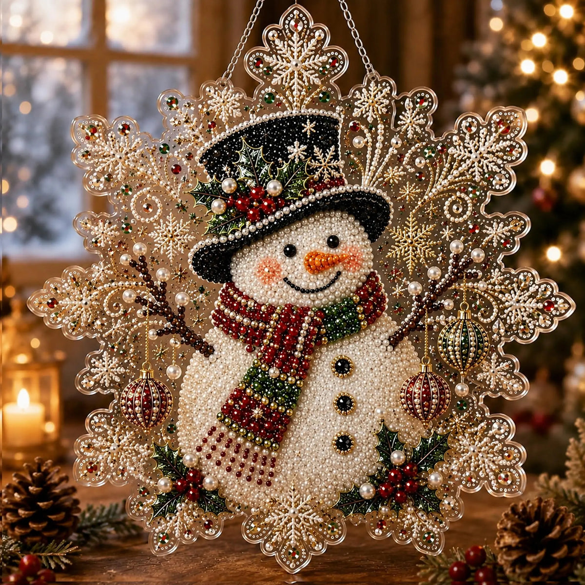 Christmas Pearl Diamond Painting Suncatcher Kit
