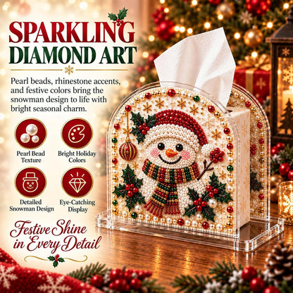 Christmas Diamond Painting Tissue Box Holder for Adults