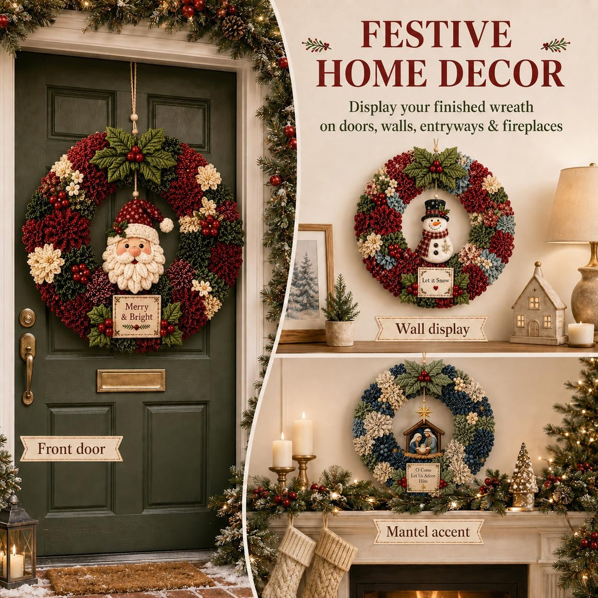 3D Fabric Poke Wreath DIY Kit