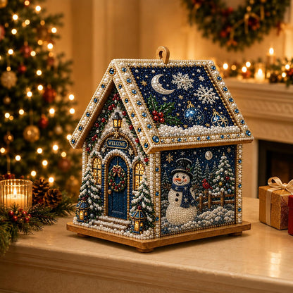 3D Christmas House Diamond Painting Kit for Adults