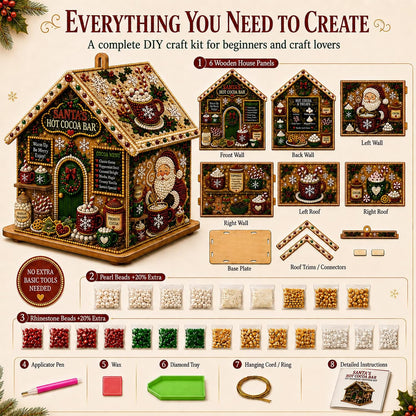 3D Christmas House Diamond Painting Kit for Adults
