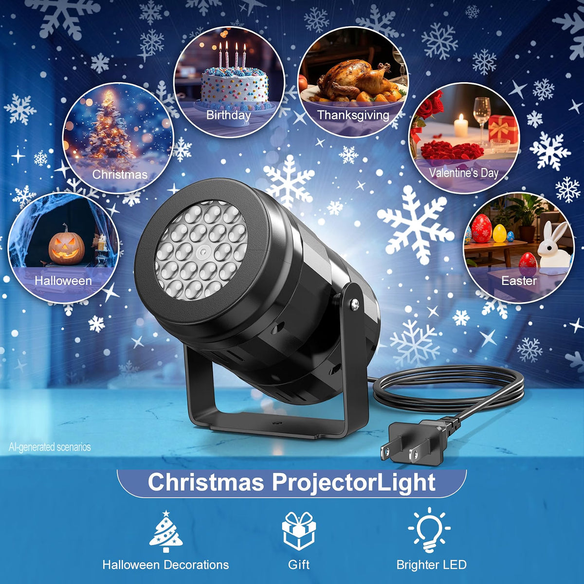 Snowflake Christmas Projector