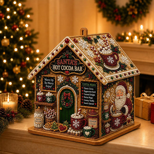 3D Christmas House Diamond Painting Kit for Adults