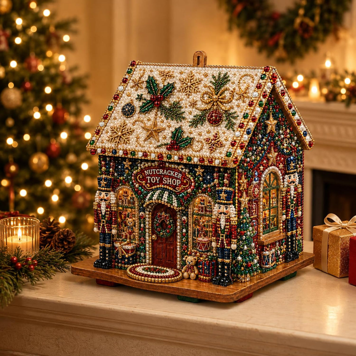 3D Christmas House Diamond Painting Kit for Adults