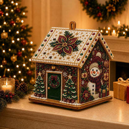 3D Christmas House Diamond Painting Kit for Adults
