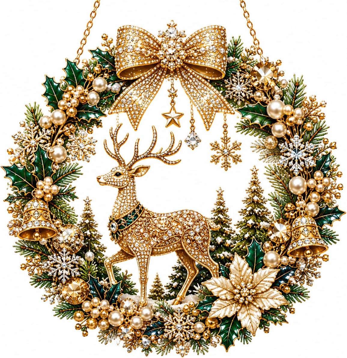 DIY Christmas Wreath Diamond Art Kit