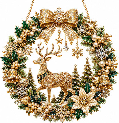 DIY Christmas Wreath Diamond Art Kit
