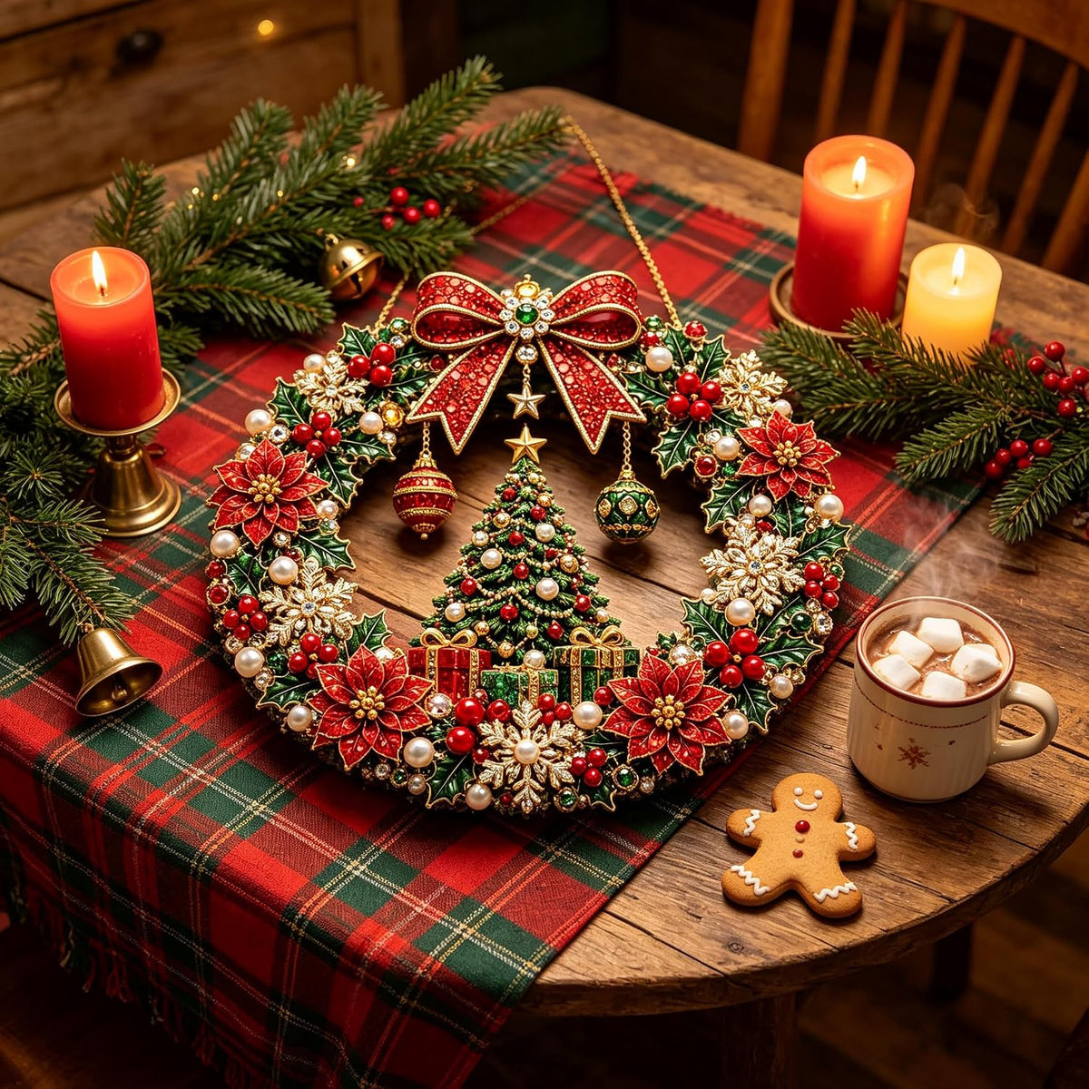 DIY Christmas Wreath Diamond Art Kit