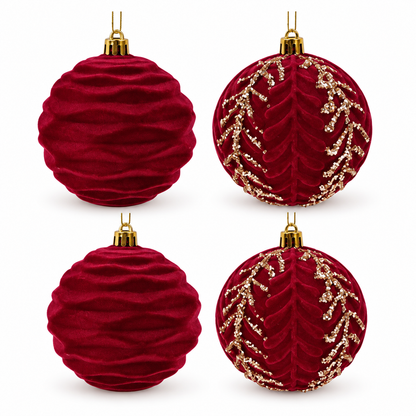 Ruby Velvet Ornaments
