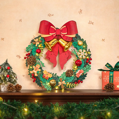 3D Wooden Puzzle - Christmas Wreath