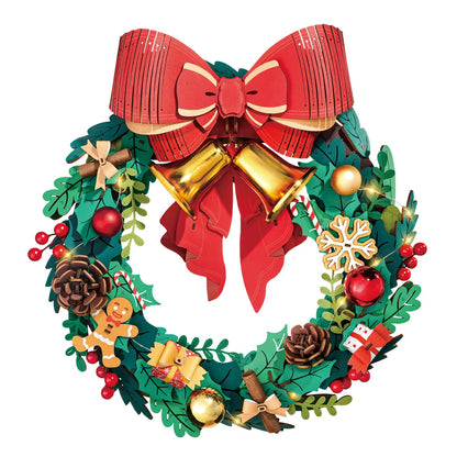 3D Wooden Puzzle - Christmas Wreath