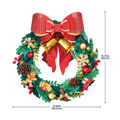 3D Wooden Puzzle - Christmas Wreath