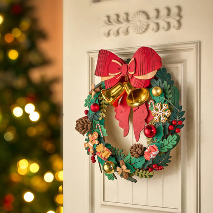 3D Wooden Puzzle - Christmas Wreath