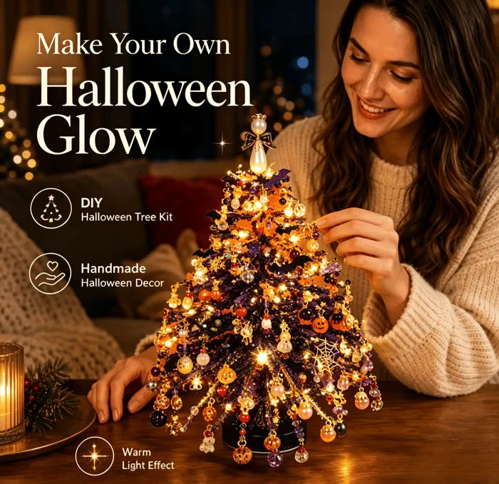 Multi-Holiday Beaded Tree DIY Kit, Handmade Table Display Ornament, Craft Making Supplies For All Seasons