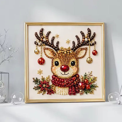 Christmas Pearl Diamond Painting Kit with Frame