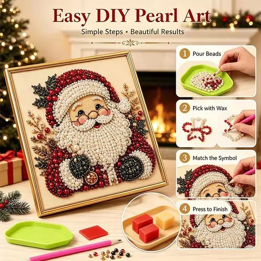 Christmas Pearl Diamond Painting Kit with Frame