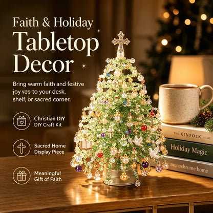 Multi-Holiday Beaded Tree DIY Kit, Handmade Table Display Ornament, Craft Making Supplies For All Seasons